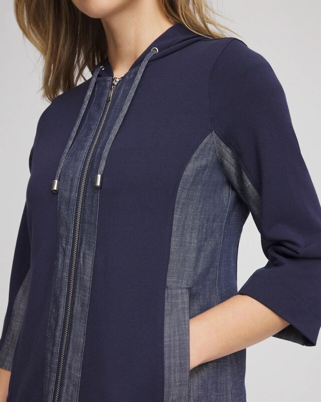 Zenergy French Terry & Chambray Jacket - image 4